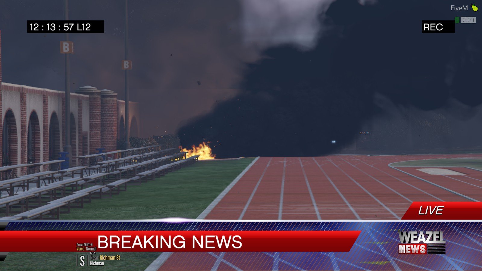 Arsonist incidents at the University of San Andreas!