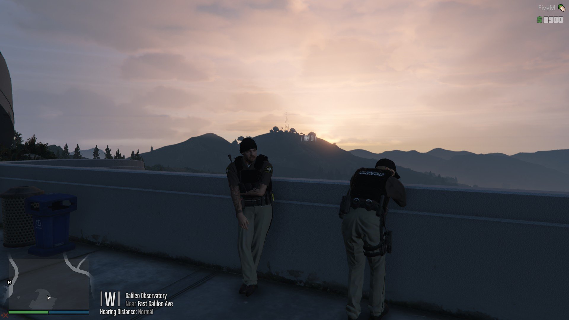 Sgt and I watching sunrise while on foot patrol