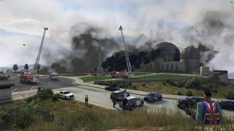 Fire at Vinewood Tristan C.Civ-133 watching