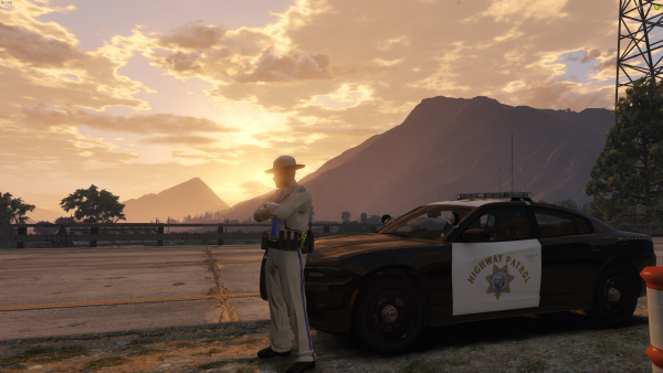 Highway Patrol Sunset