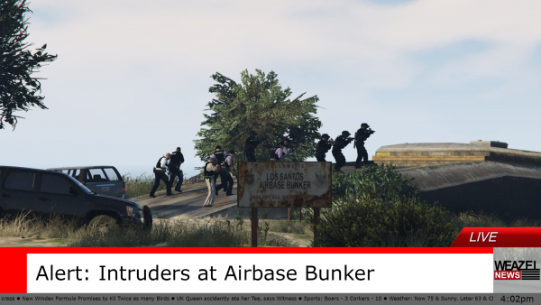 Intruders at Airbase Bunker