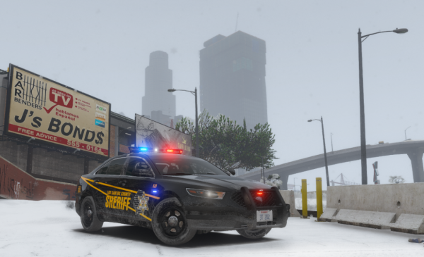 LCSO Taurus out in the Snow