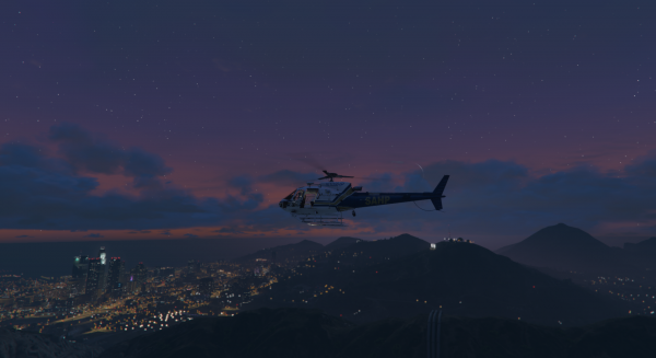 HP Heli and sunset