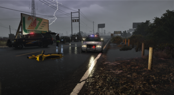 Accident under the storm