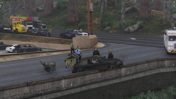 Fire responding to an MVA